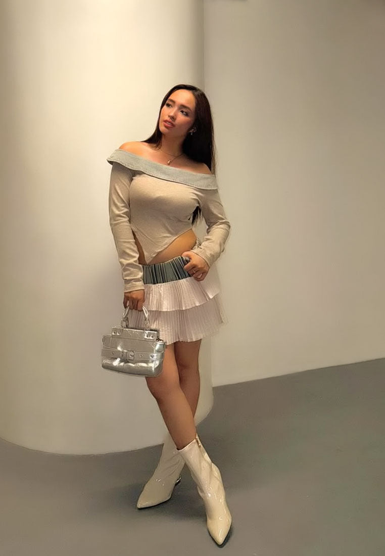 fantasy heel patent faux leather boots by ruw#color_beige