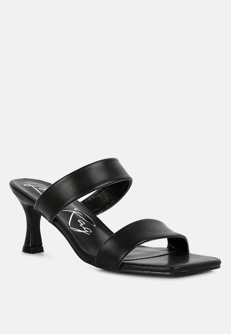 black mid heel Sandals#color_black