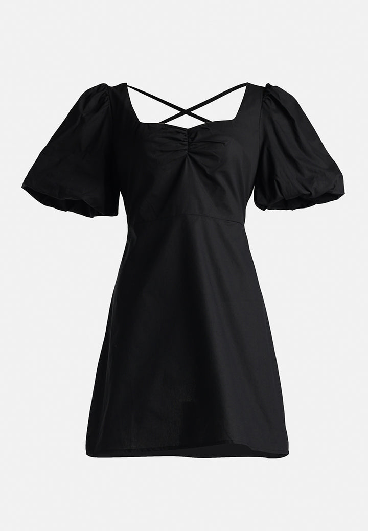 sweetheart neck a-line dress by ruw#color_black