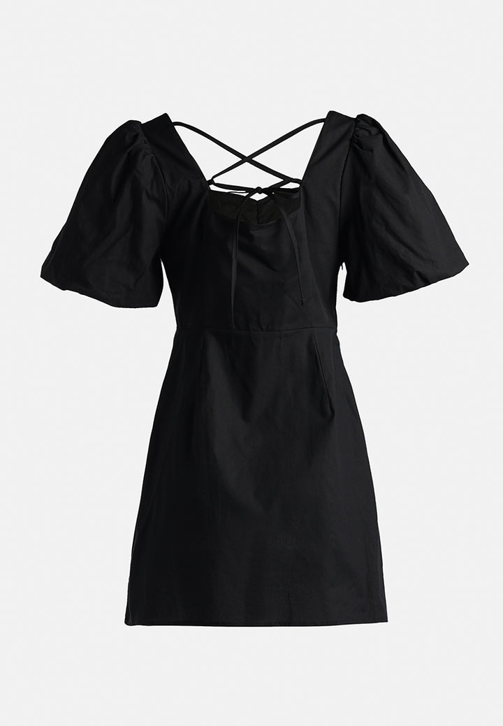 sweetheart neck a-line dress by ruw#color_black