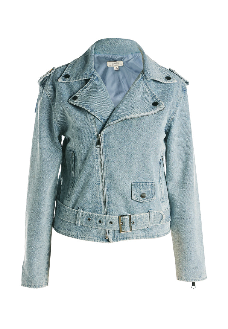 light wash biker jacket by ruw#color_blue