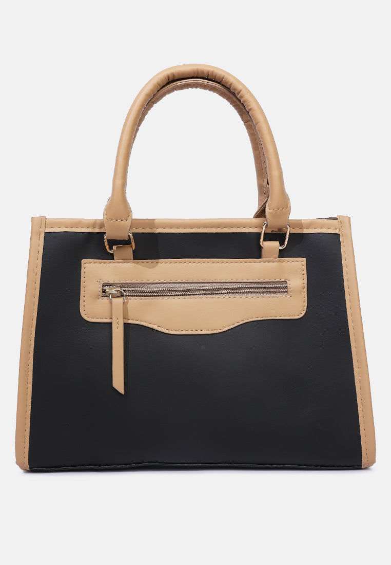 Color Block Tote Bag#color_black