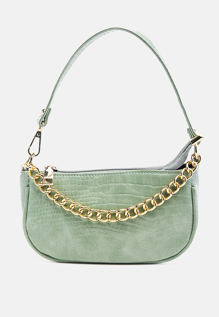 croc sling bag#color_green