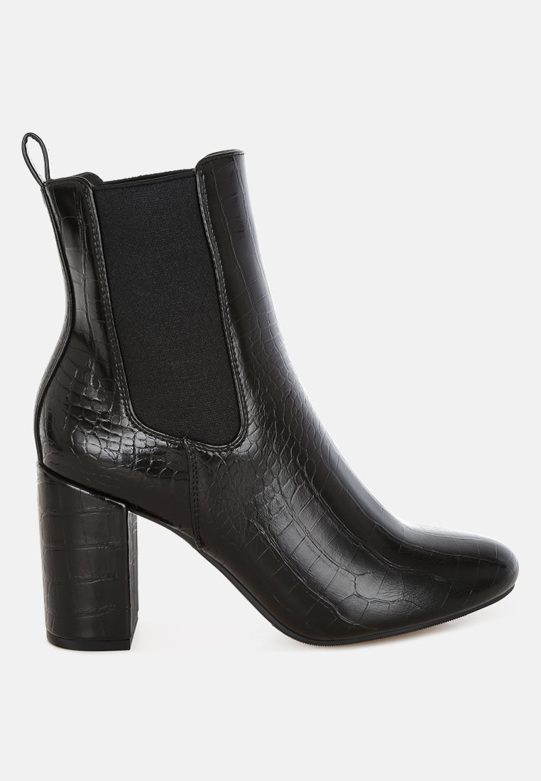 croc textured block heeled chelsea boots by ruw#color_black