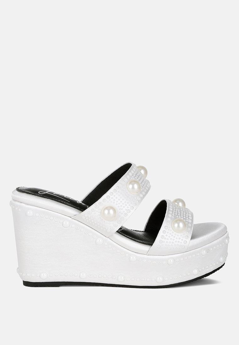 pearl embellished wedge sandals by ruw#color_white