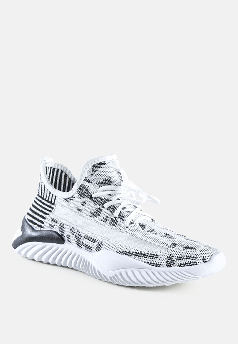 men's knitted trainer sneakers#color_grey