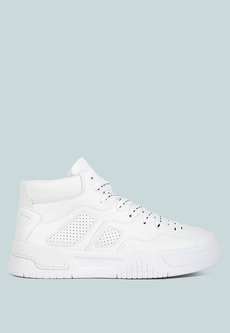 faux leather chunky sneakers#color_white