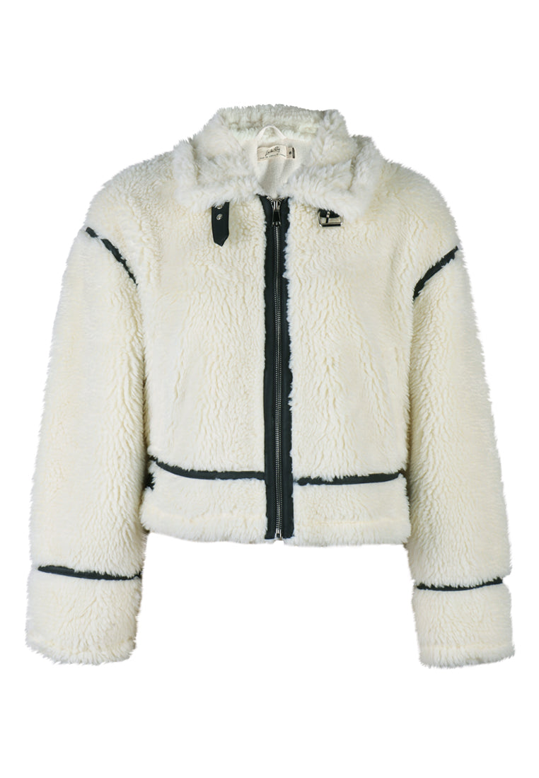 faux shearling aviator jacket by ruw#color_cream
