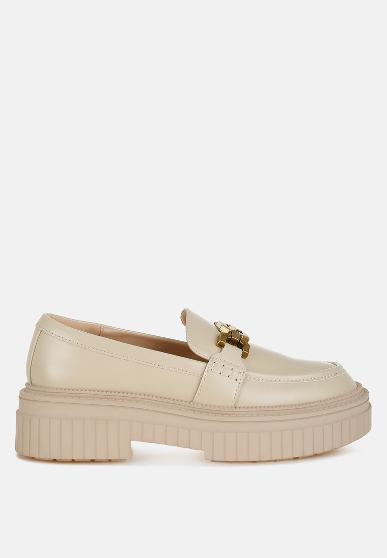 horsebit chunky loafers by ruw#color_beige