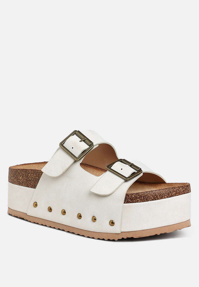 studded faux leather slip ons by mode#color_off-white