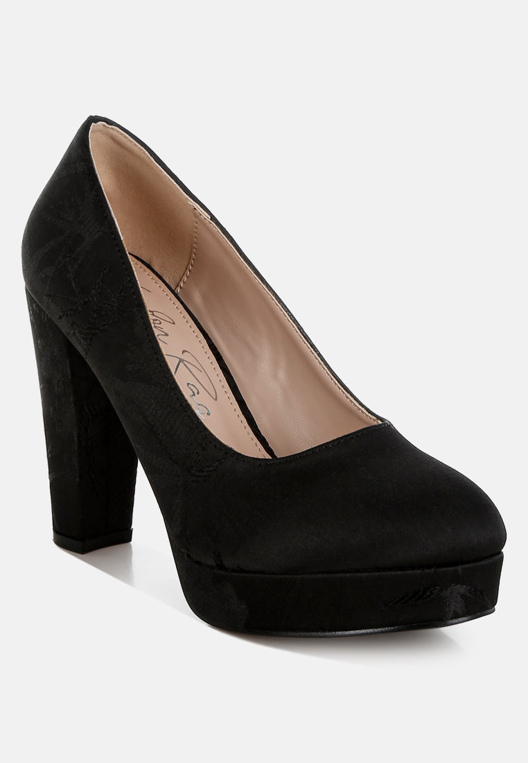platform block heel pumps by ruw#color_black