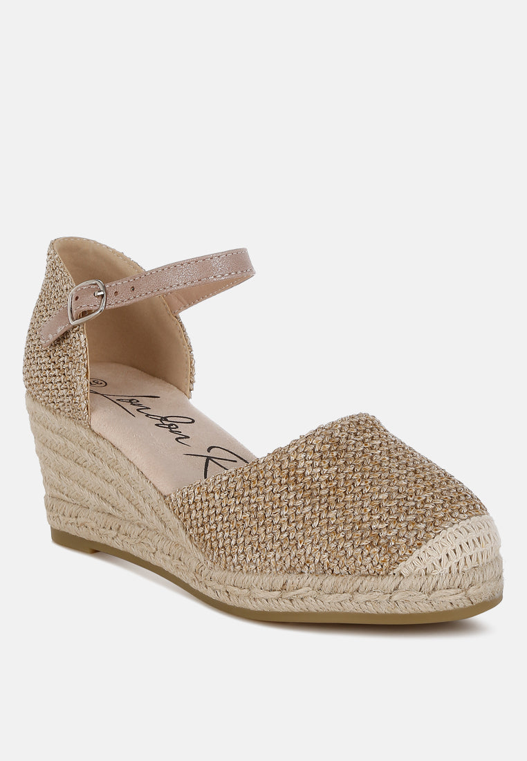 raffia woven wedge sandals by ruw#color_beige