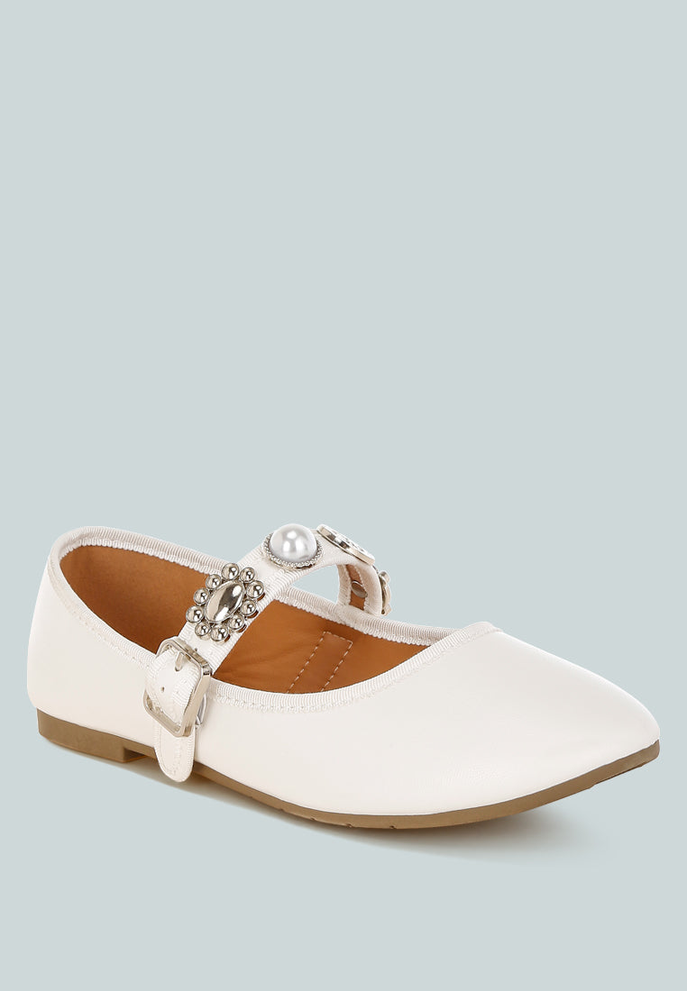 kavana charms embellished flat mary janes#color_white