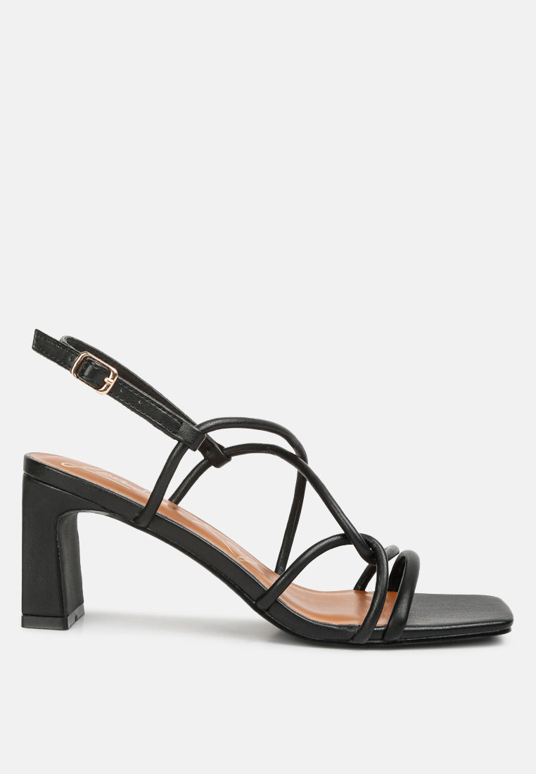 knotted strap sandals#color_black