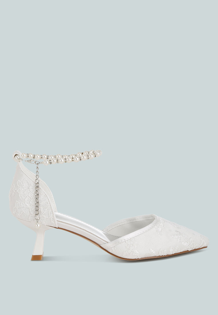lace kitten heel sandals by ruw#color_white