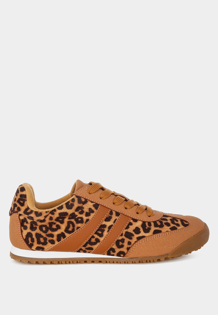 leopard print microfiber sneakers by ruw#color_leopard