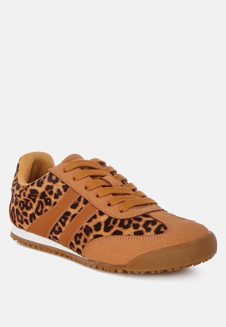 leopard print microfiber sneakers by ruw#color_leopard