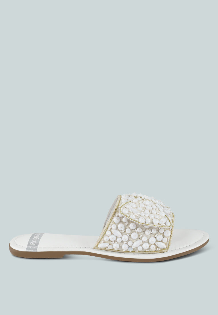 big bow beaded flats by ruw#color_white