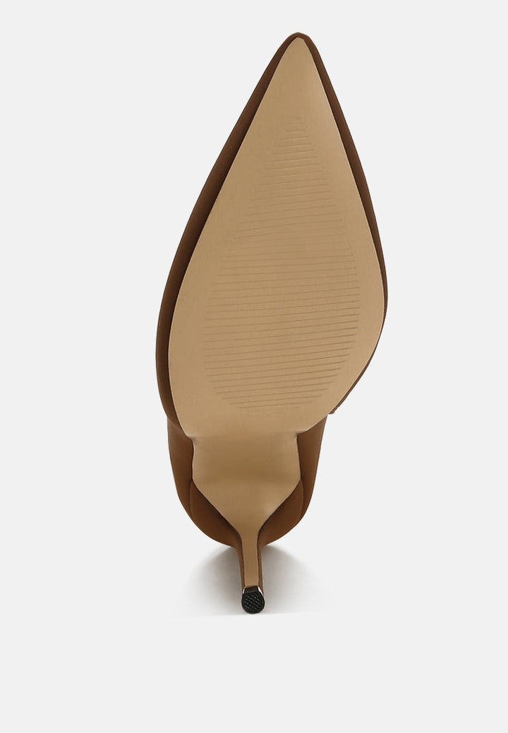 pleather concave cut ankle boots by ruw#color_brown