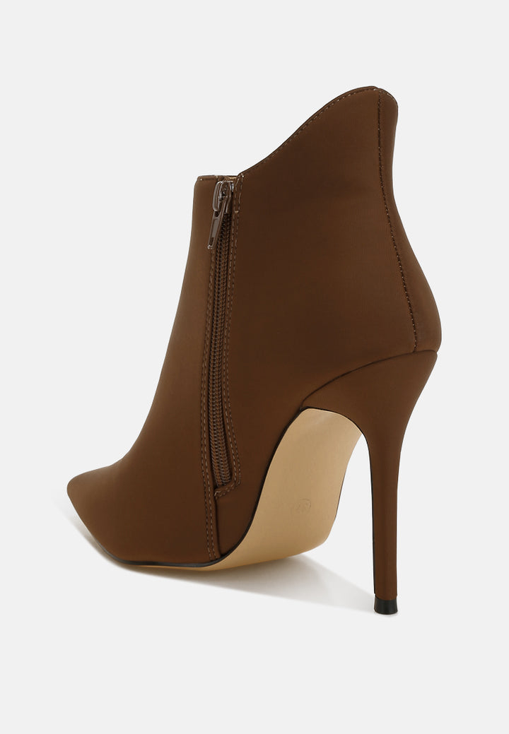 pleather concave cut ankle boots by ruw#color_brown