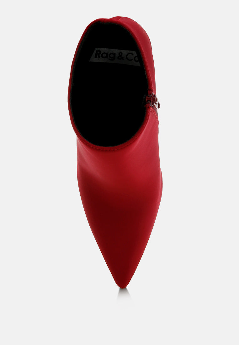 pleather concave cut ankle boots by ruw#color_burgundy