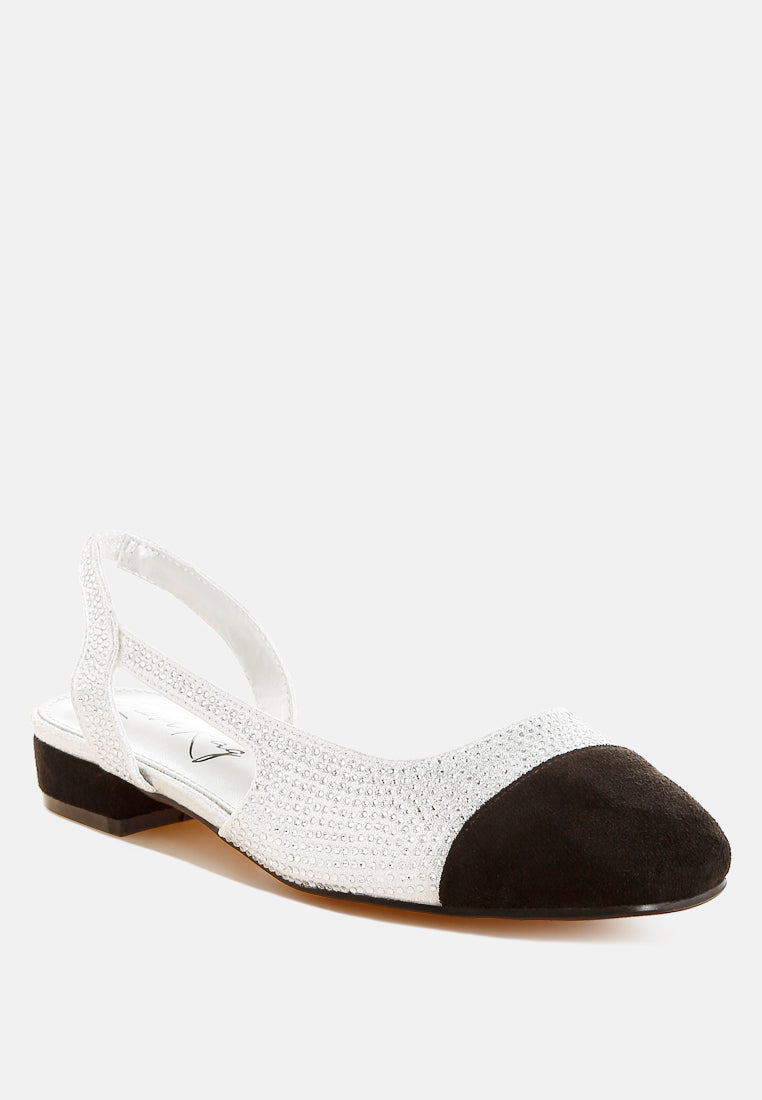 rhinestone-studded glitter flats by ruw#color_silver