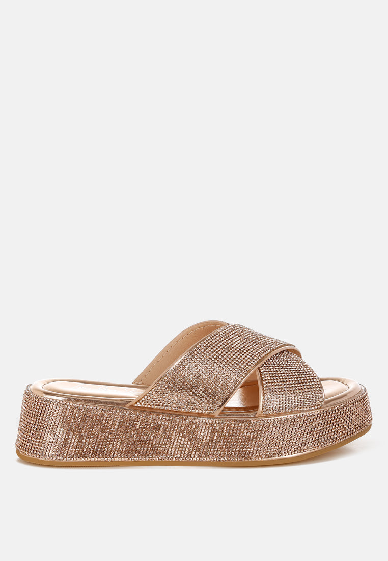 rhinestone embellished flatforms by ruw#color_rose-gold