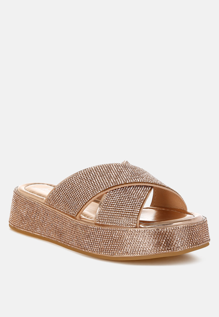 rhinestone embellished flatforms by ruw#color_rose-gold