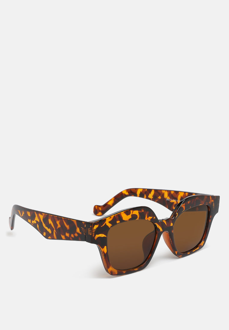 tinted uv-protected square sunglasses by ruw#color_leopard-print
