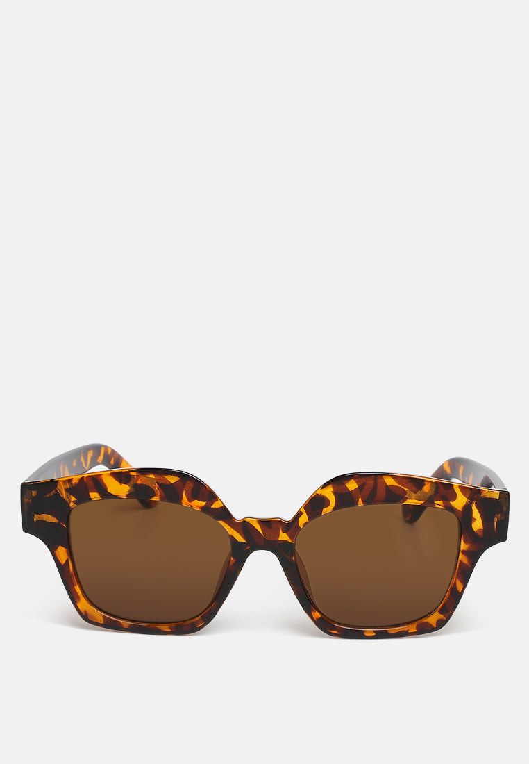 tinted uv-protected square sunglasses by ruw#color_leopard-print