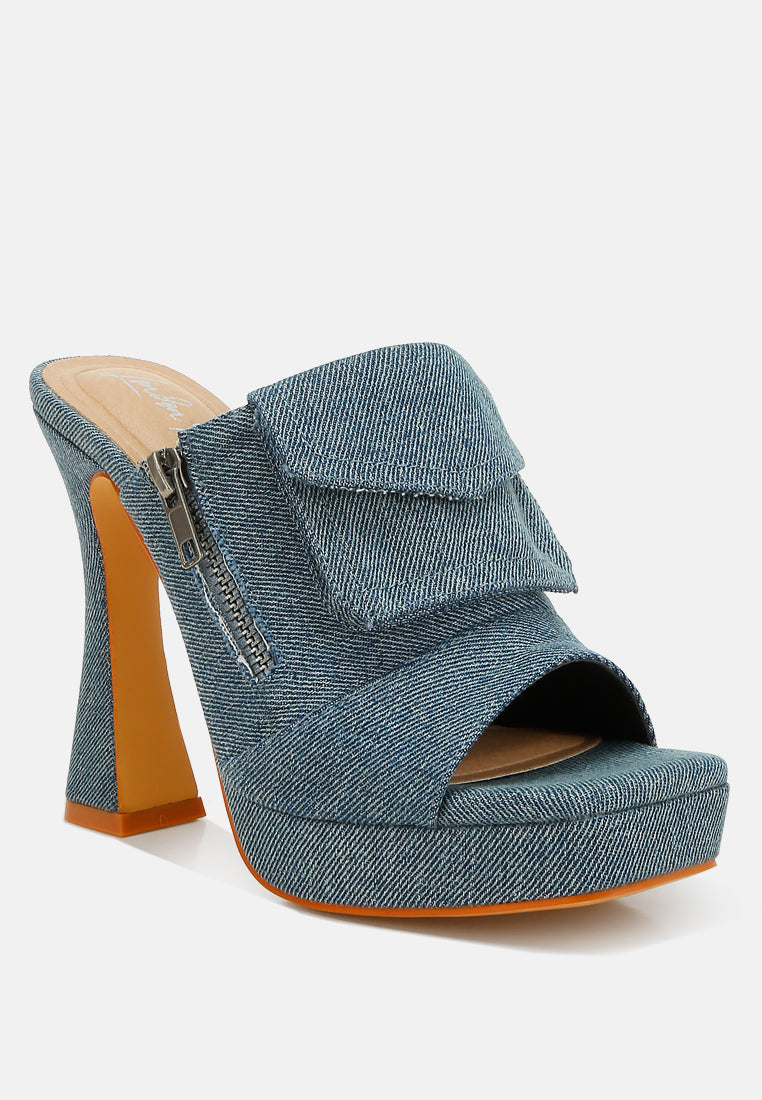 denim pouch detail sandals#color_denim