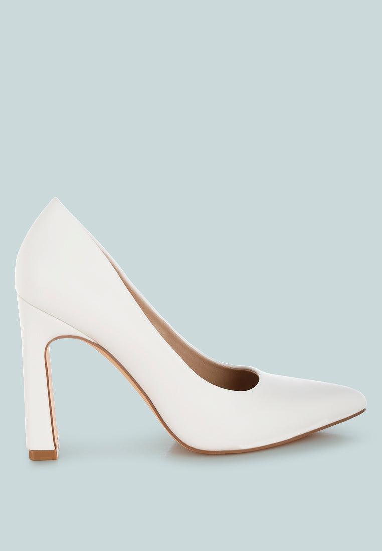 faux leather pumps by ruw#color_white