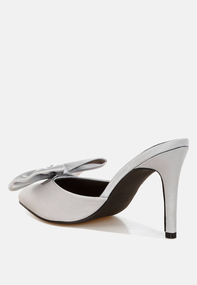 sidonie bow detail stiletto mules#color_silver