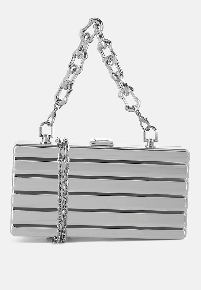 silver metallic mini box purse by ruwcolor_silver