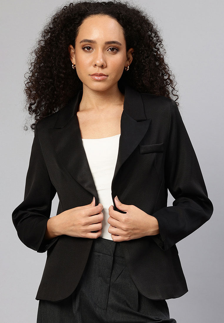 sleek lapel blazer by ruw#color_black
