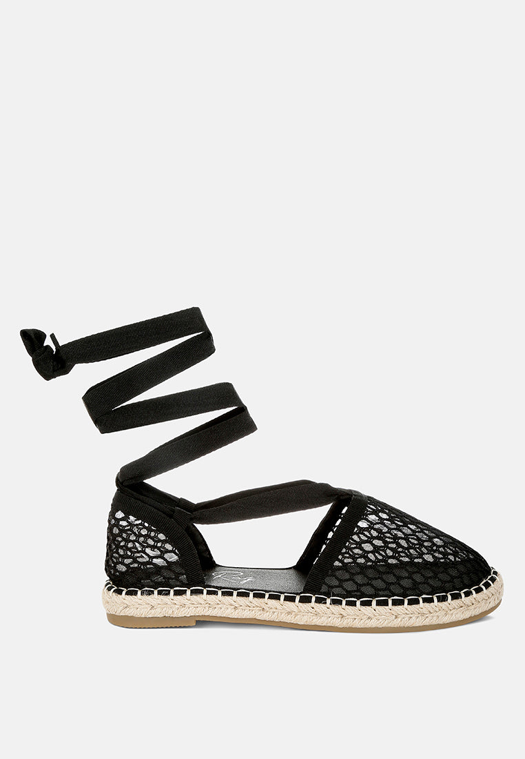 sonara mesh flat espadrille sandals#color_black