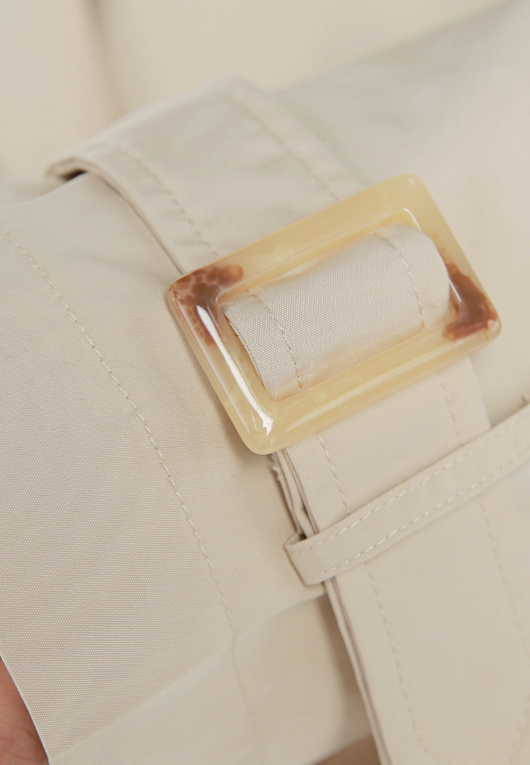 notched double breasted trench coat by ruw#color_stone