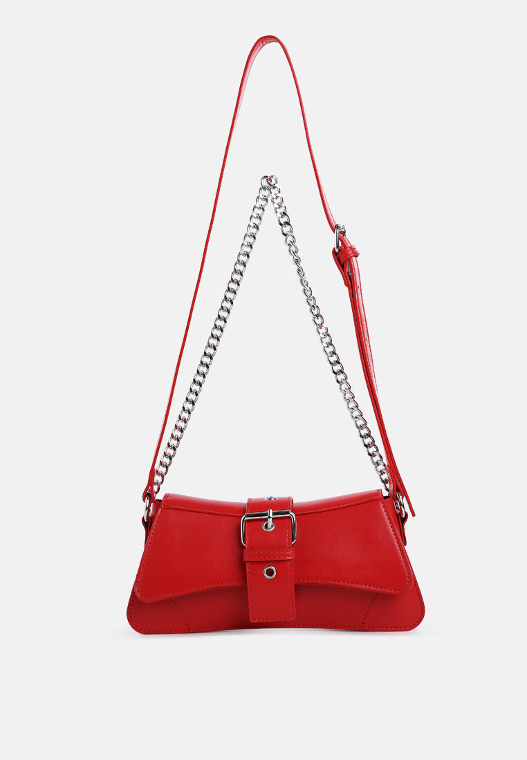trapezium shaped shoulder bag by ruw#color_red