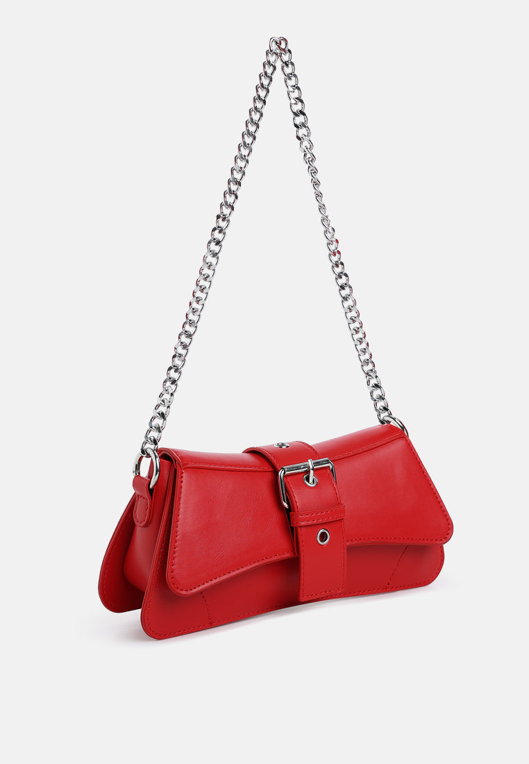 trapezium shaped shoulder bag by ruw#color_red