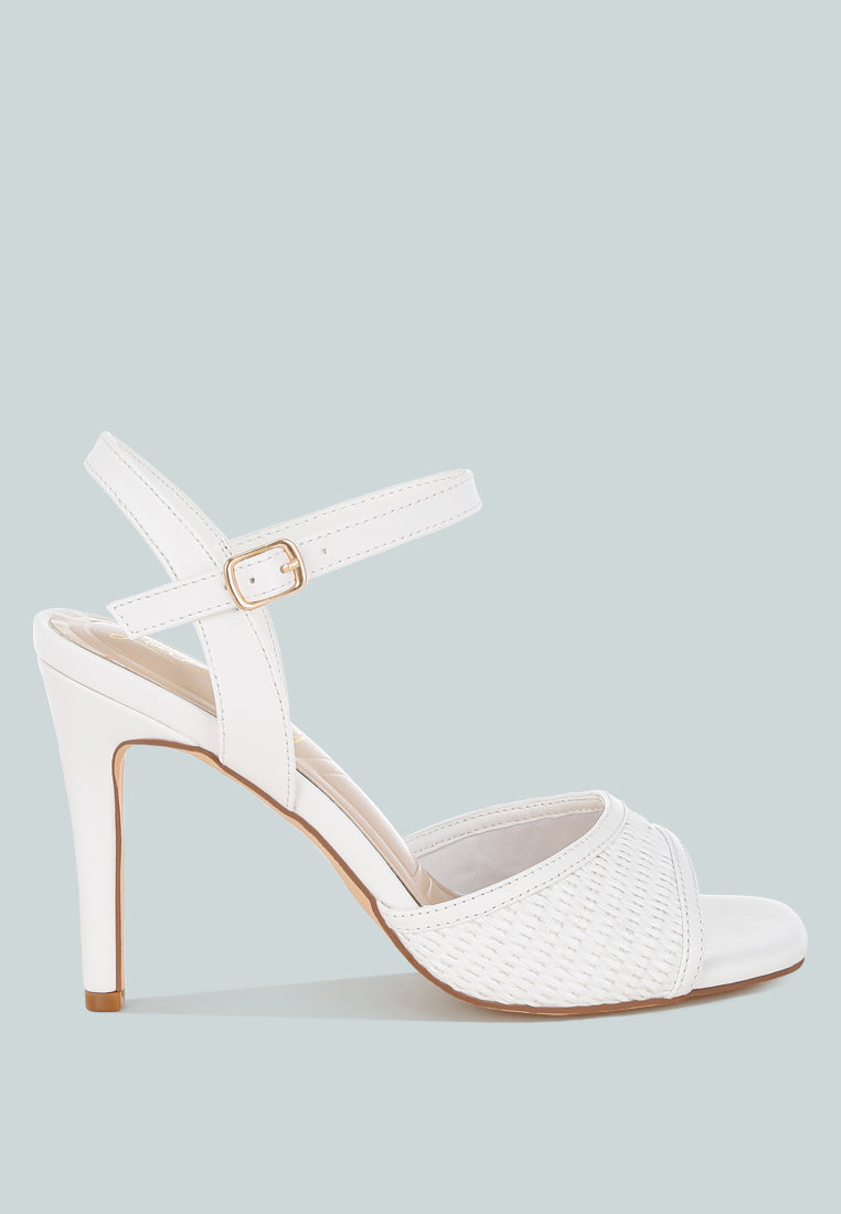raffia square toe stiletto heels by ruw#color_white