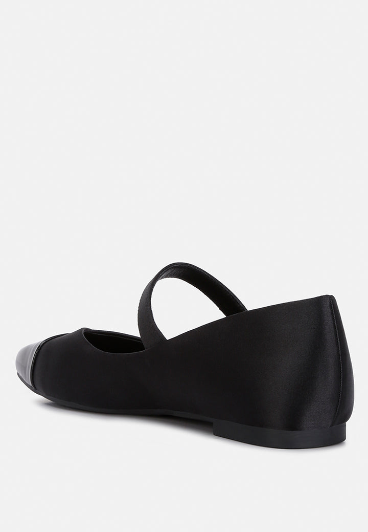 albi patent toe cap satin mary jane#color_black