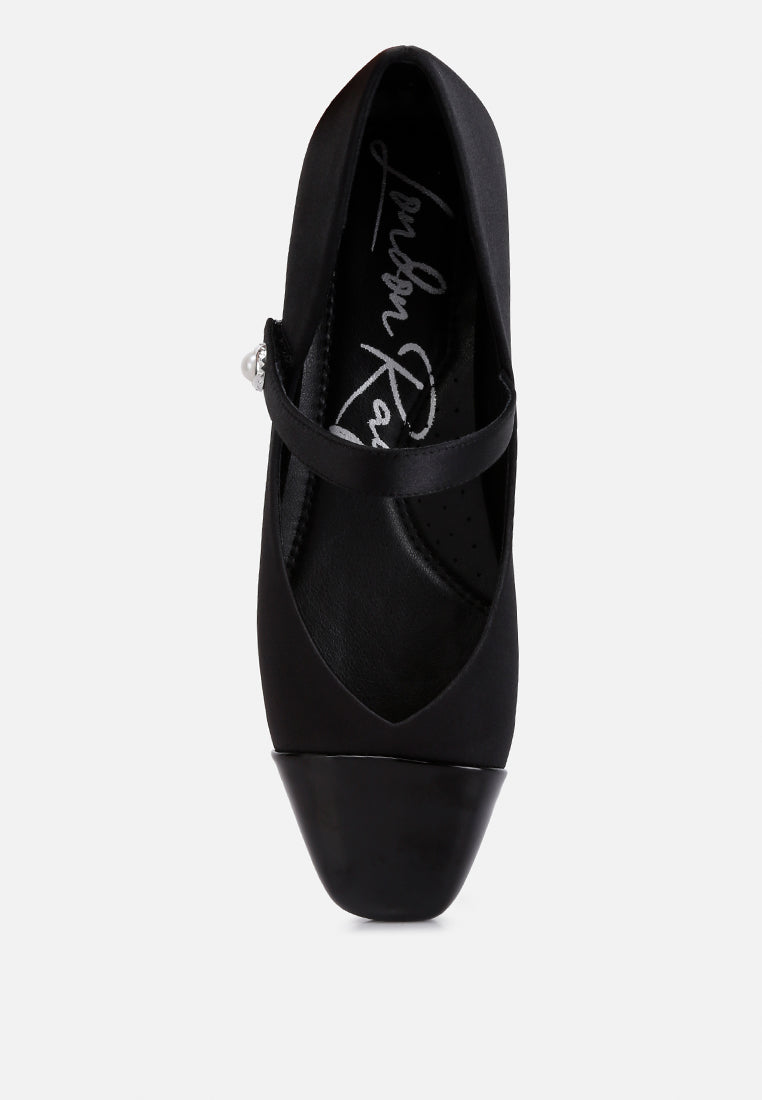 albi patent toe cap satin mary jane#color_black