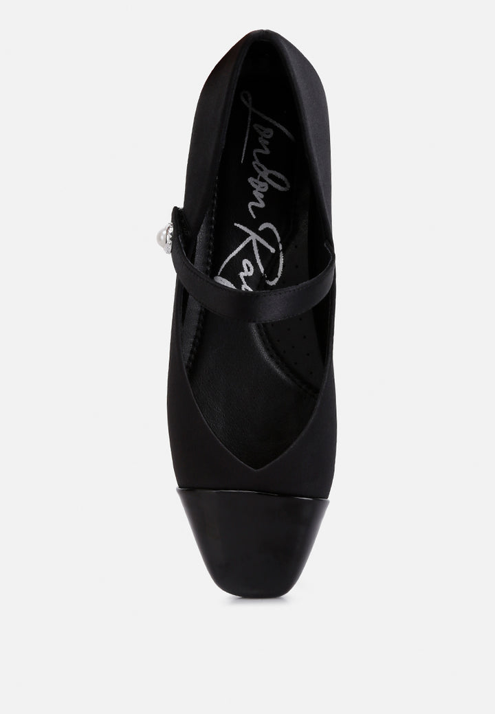 albi patent toe cap satin mary jane#color_black