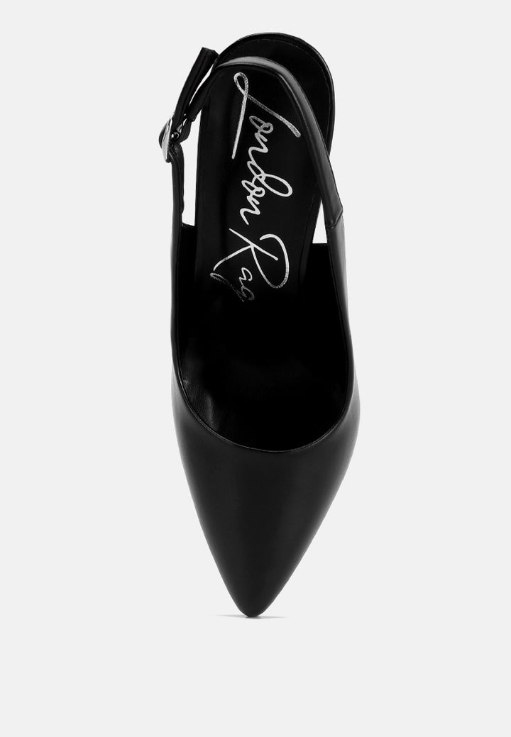 creidne block heel pointed toe sandals#color_black