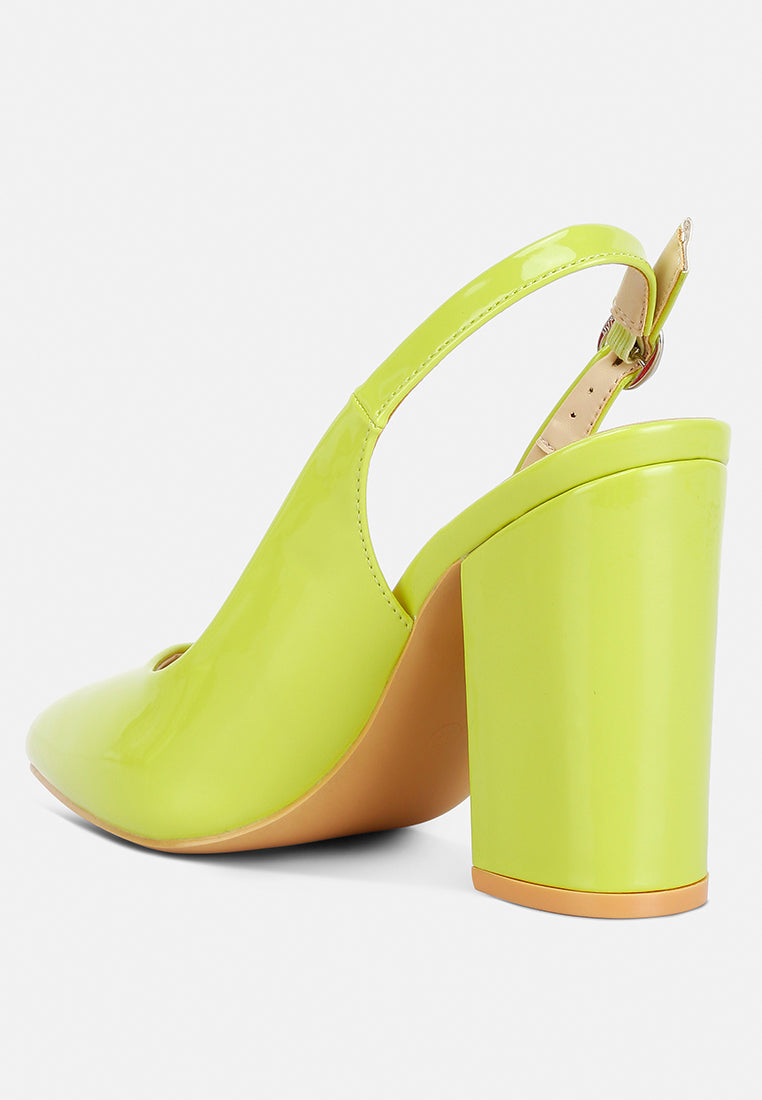 dalaney slingback high block sandals#color_lime-green