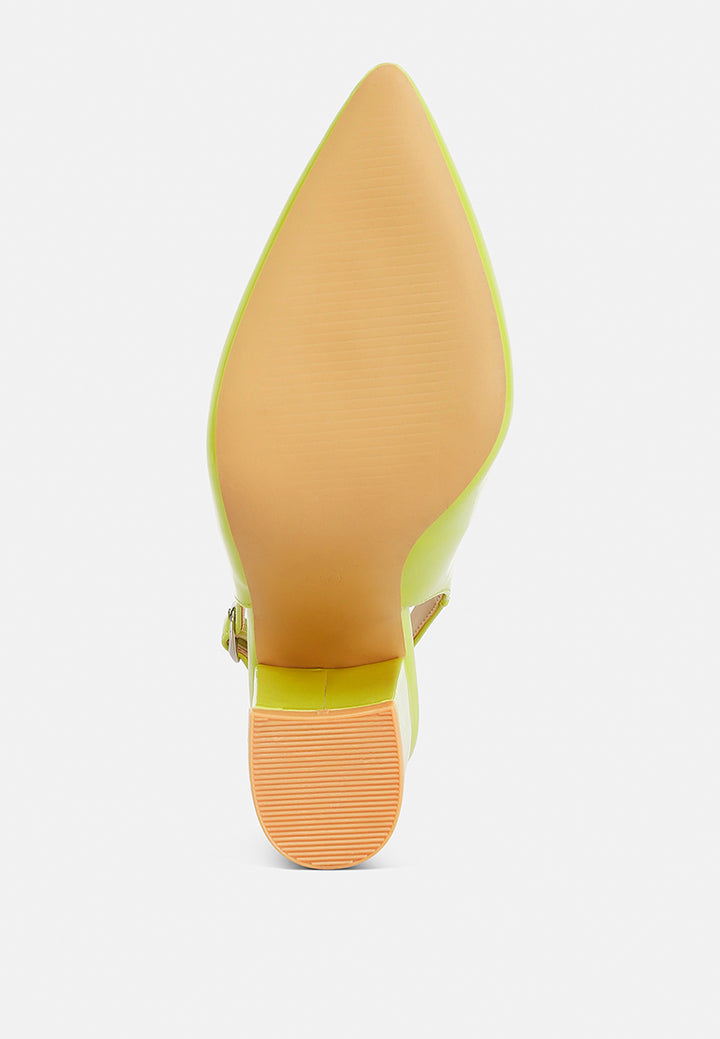 dalaney slingback high block sandals#color_lime-green