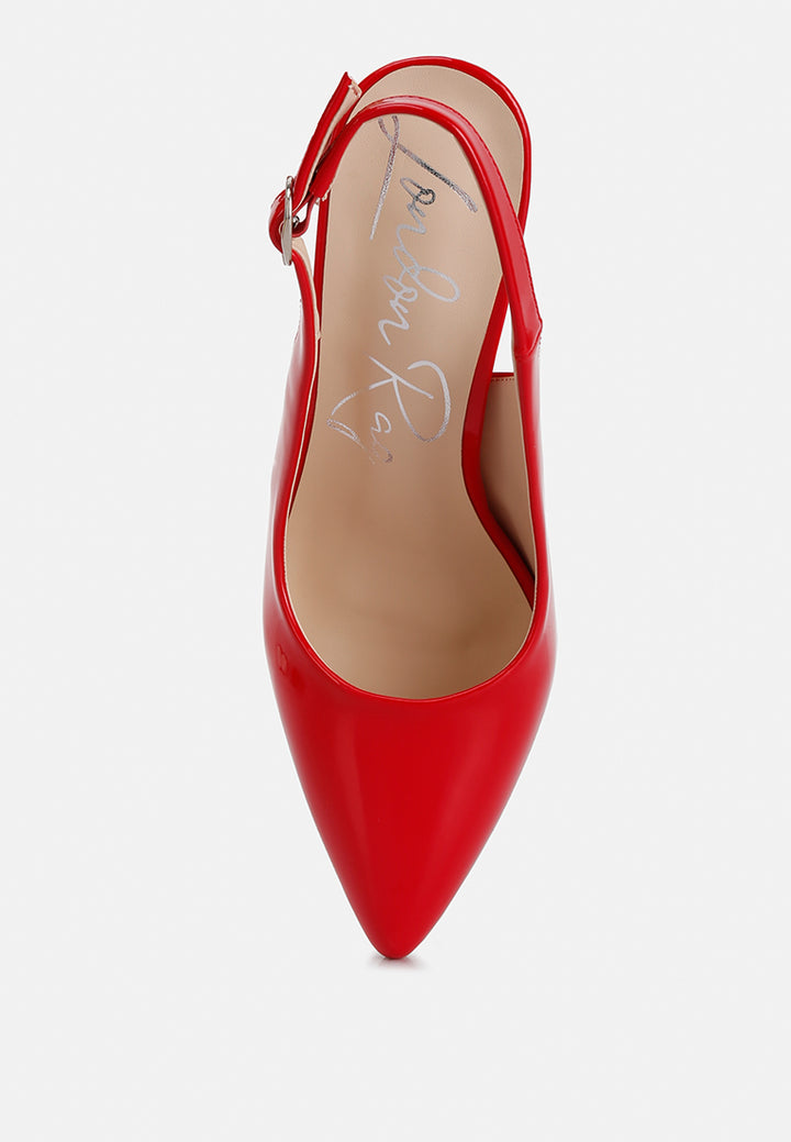 dalaney slingback high block sandals#color_red