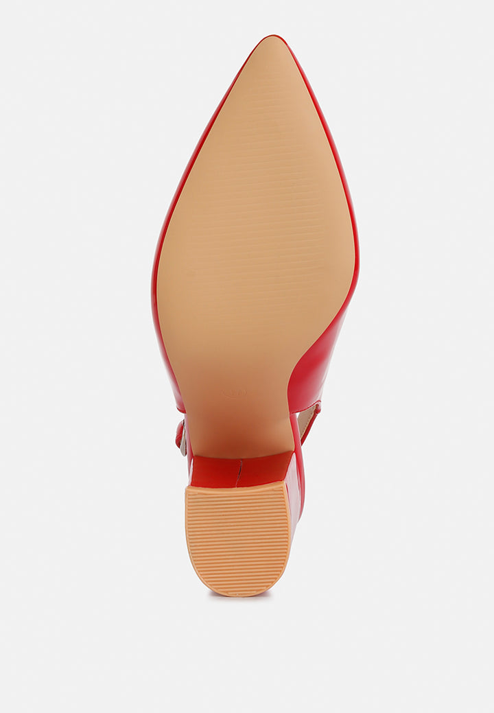 dalaney slingback high block sandals#color_red