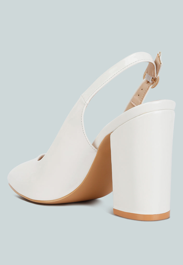 dalaney slingback high block sandals#color_white