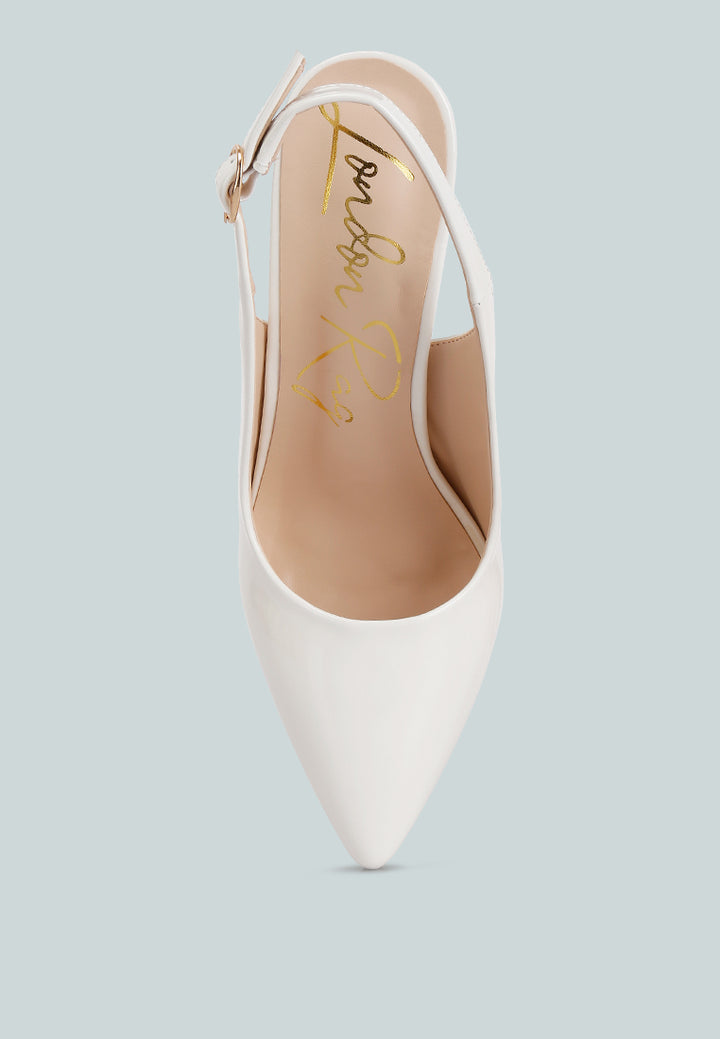 dalaney slingback high block sandals#color_white